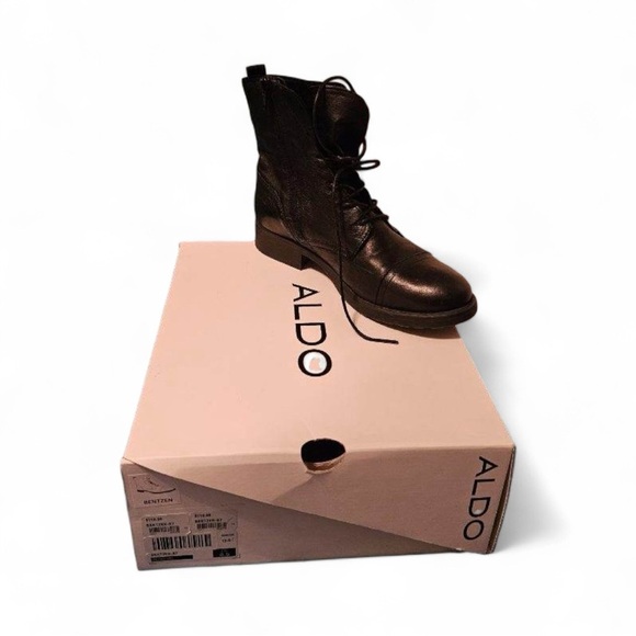 Aldo Shoes - Aldo Dark Leather Ankle Boots